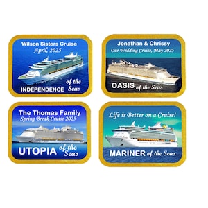 Royal Caribbean Cruises Personalized Cabin Door Magnet, Royal Caribbean Cruise Gift, ALL SHIPS, 8”x10.5&quot;, name magnets, cabin decor