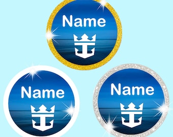 Personalized Royal Caribbean Cruises Magnets, Individual Names, 2 Sizes