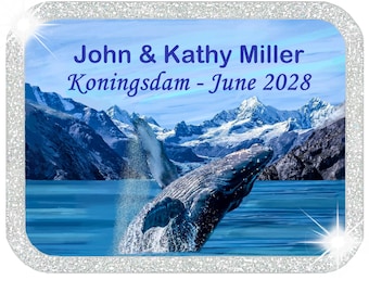 Personalized ALASKA Cruise Door Magnet: 4 Sizes, family vacation keepsake, cabin decor