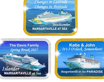 Personalized Margaritaville at Sea Cruise Magnet: 4 sizes, cabin decor, family vacation memento