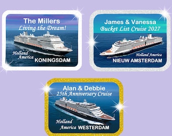 Personalized Holland America Cruise Door Magnet: ALL SHIPS, 4 Sizes, Cabin Decor