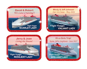 Personalized Virgin Voyages Cruise Door Magnet, 4 sizes, cabin decoration