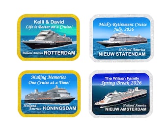 Personalized Holland America Cruise Door Magnet: ALL SHIPS, birthday, anniversary, spring break, first cruise, graduation, cabin decorations