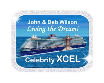 Celebrity Cruises Personalized Door Magnet: ALL SHIPS, birthday, anniversary, spring break, first cruise, graduation, cabin decorations