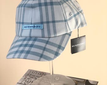 Vintage Blue Burberry Baseball Cap Brand New - Etsy
