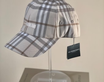 Vintage BURBERRY London Nova Check Five Panel Cap With Logo  display picture 3