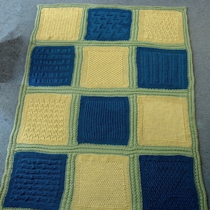 Textured Afghan Squares e-book Pattern