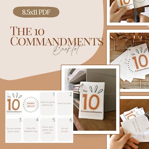 10 Commandments Booklet for Kids | Bible Study Printable | Christian Sunday School Lesson | Religious Activity | Ten Commandments Craft