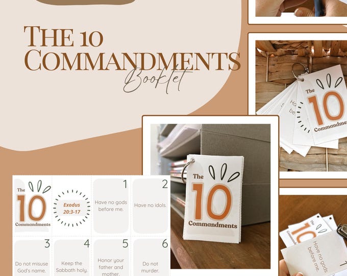 The Ten Commandments Printable, Bible Activity for Kids, Old Testament ...