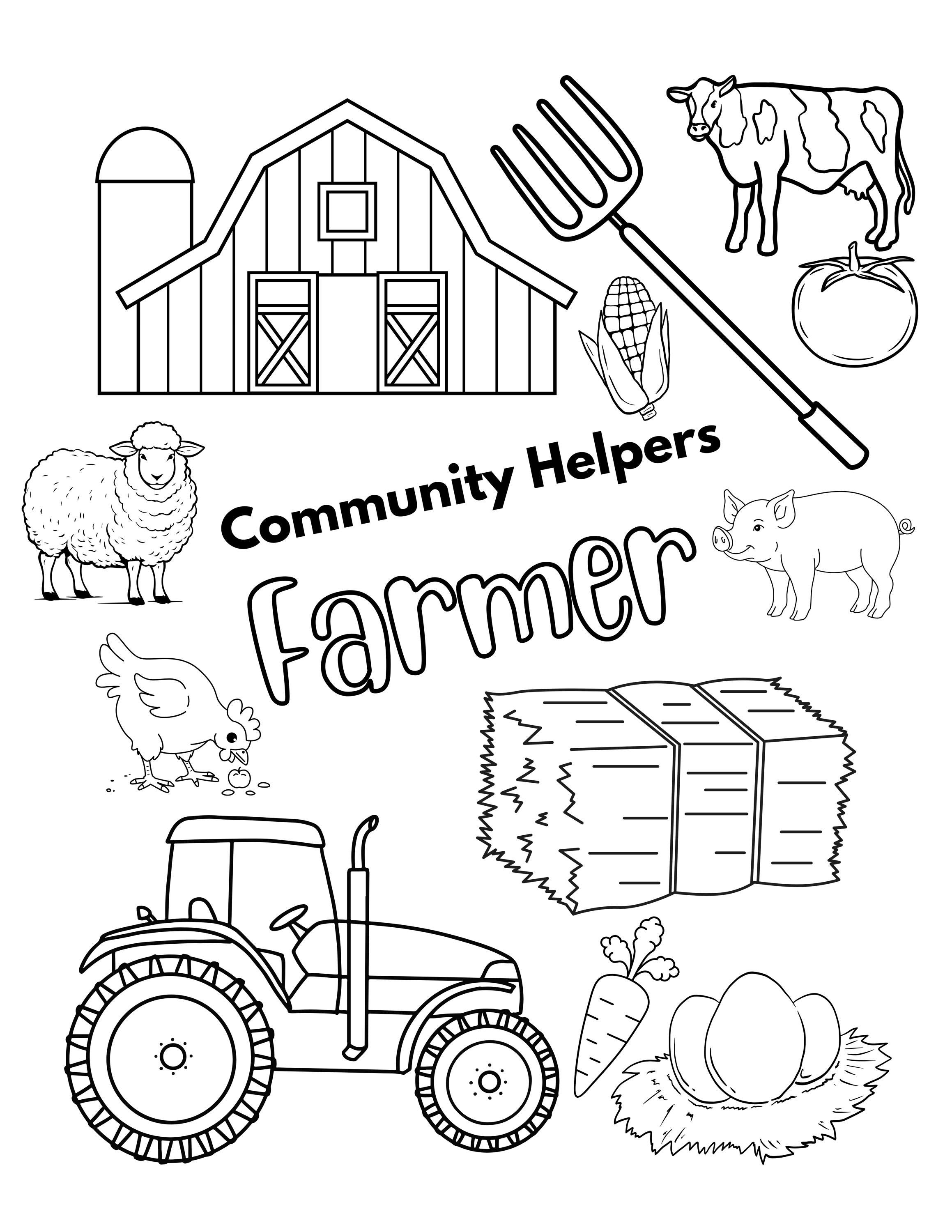 Community Helpers Activity Pages Worksheets Coloring Pages Labor Day ...