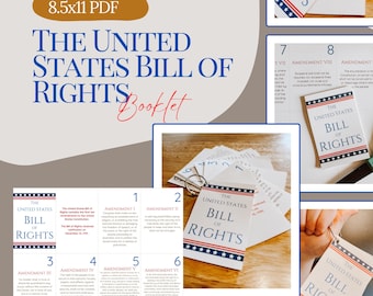 The U.S. Bill of Rights Booklet Activity Resource Homeschool American History Social Studies