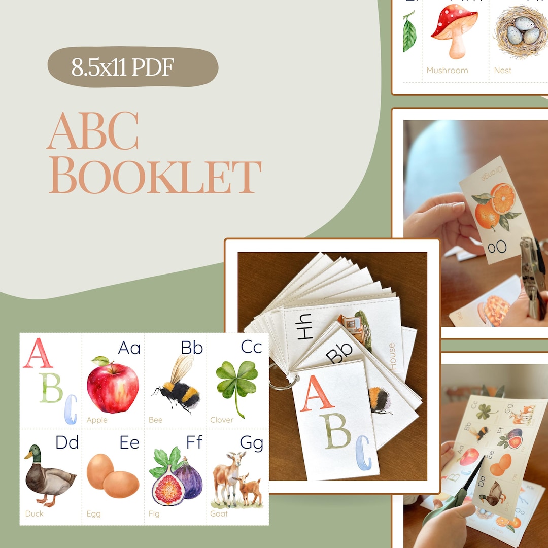 ABC Flashcards Alphabet Booklet Preschool TK Learning Resources Early ...