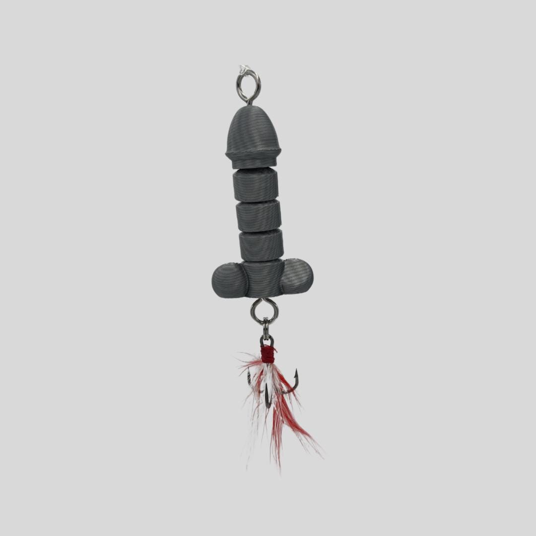dick with fish hook in it Wigglin' Willy Dick Fishing Lure