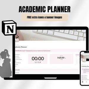 Academic Notion Planner Student Planner Aesthetic Notion Student Template Notion School Planner  Digital Student Assessment Planner