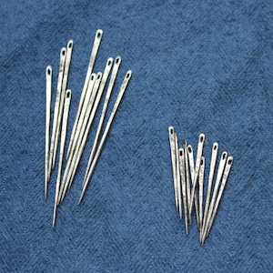 FORDGED HISTORICAL NEEDLE / Medieval needle, wrought needle, iron needle, Viking needle, roman needle, historical needle, authentic needle