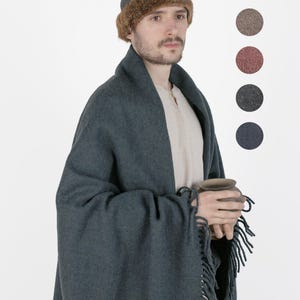 TWILL MERINO CLOAK | Viking cape, medieval blanket, Viking coat, Roman cloak, Celtic shawl, historical costume, 100% pure European wool