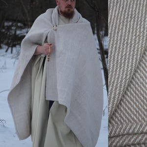 RECTANGULAR TWILL CLOAK  | Sagum, Viking cape, medieval blanket, Viking coat, Roman cloak, reenactment costume, Celtic cape, without fringes
