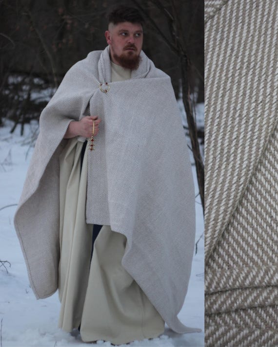 RECTANGULAR TWILL CLOAK  | Sagum, Viking cape, medieval blanket, Viking coat, Roman cloak, reenactment costume, Celtic cape, without fringes