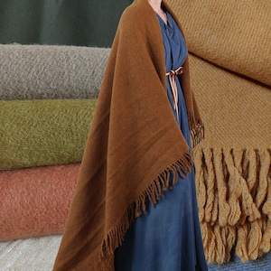 NATURAL DYED CLOAKS | 2/2 Twill historical reenactment, Viking cape, medieval cloak, Merino blanket, Roman sagum, Celtic shawl