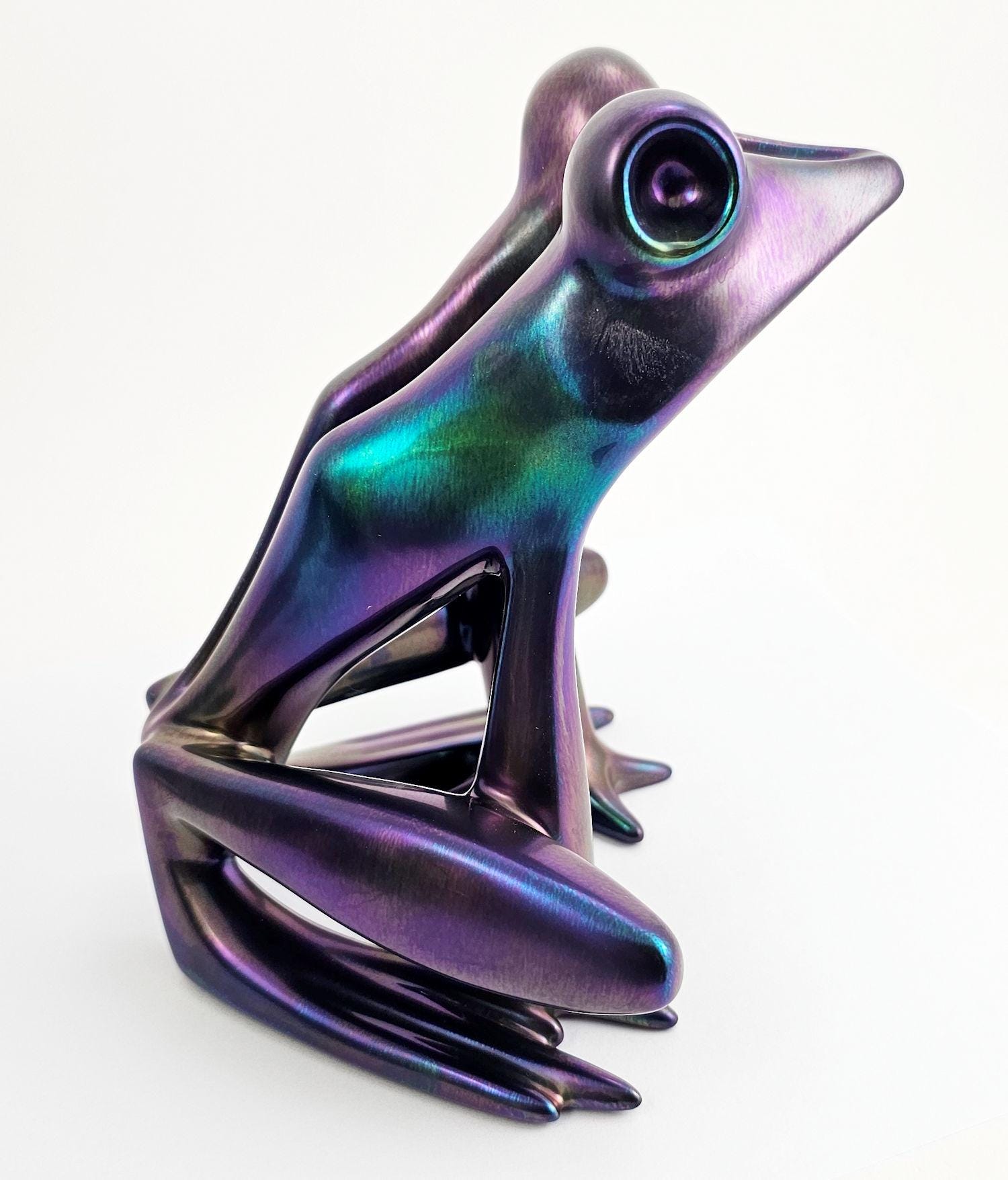 Ungaro ウンガロ　置物　レア　非売品　金属製置物　M１２８５ Zsolnay Eosin Art Deco Frog: Hungarian Pottery, Jubileum Mark - Etsy