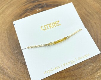 Citrine bracelet with strong magnet clasp, gold, rose gold, silver, healing stone, power stone