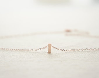 Rose Gold Letter, Alphabet, Initial  "l" necklace, birthday gift, lucky charm, layered necklace, trendy