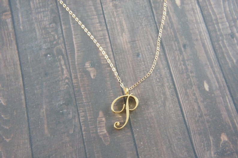 Capital Cursive Gold Letter Alphabet Initial P | Etsy