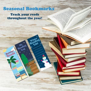 Printable Reading Log Bookmarks: Set of 3, Reading Tracker (digital ...