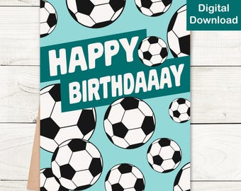 Soccer Birthday Card: Sporty Fan Greeting (Digital Download)