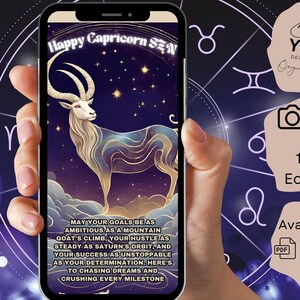 Capricorne saison zodiaque carte de voeux - art céleste Capricorne - carte d'anniversaire astrologie - idée cadeau Capricorne