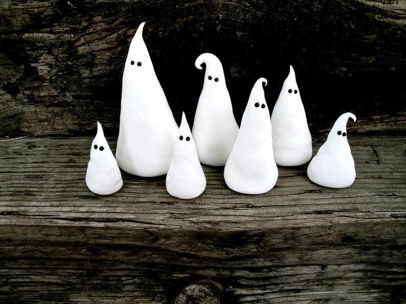 Halloween decor GHOST figurines set Etsy