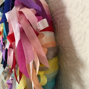 WREATH Rainbow Silk Organza Ribbon Wreath image 9