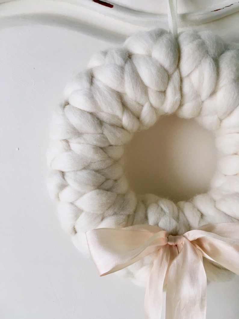 Braided wool wreath image 1