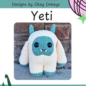 Yeti Crochet Pattern | Giant Yeti Amigurumi Pattern | Big Plush Crochet Pattern | Winter Crochet Plush | Snow Monster Crochet Pattern