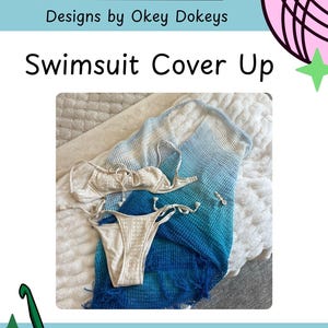 Crochet Swimsuit Cover Up Pattern PDF, Summer Beach Cover Up Crochet, Boho Mesh Cover Up Pattern, Easy Festival Outfit, Digital Download