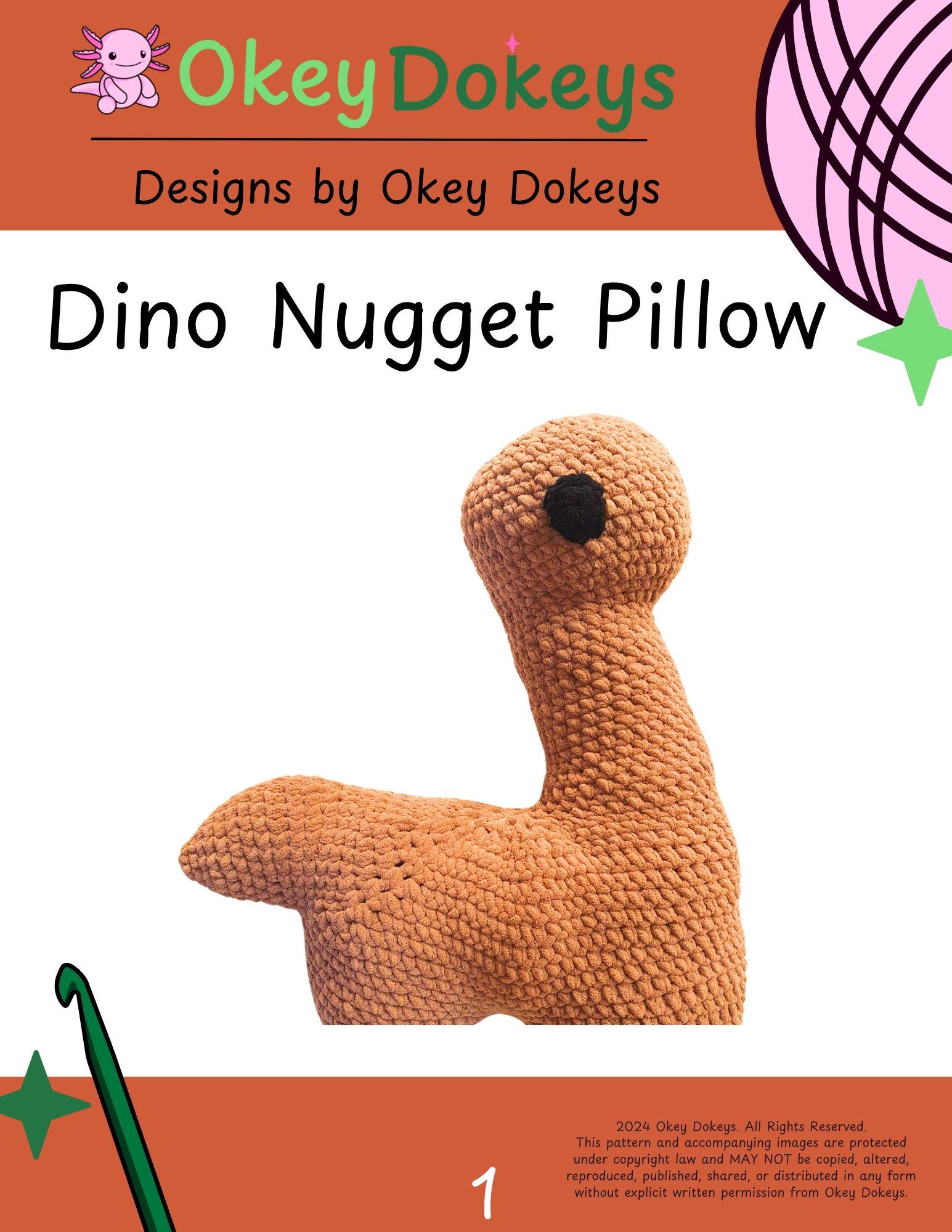 22 Dino Nugget Crochet Patterns for Playful Plushies, Pillows, and Giftable Makes 13 Dino Nugget Pillow Chenille Crochet Pattern