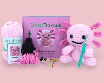 Crochet Axolotl Kit – Beginner DIY Plushie