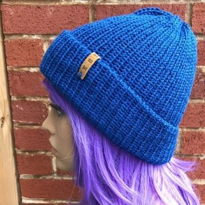 Knit Beanie, Knit Slouch Beanie, Knit Slouchy Hat, Knit Ribbed Beanie, Knit Camping Beanie, Hiking Beanie, Knit Hat, Free Shipping image 3