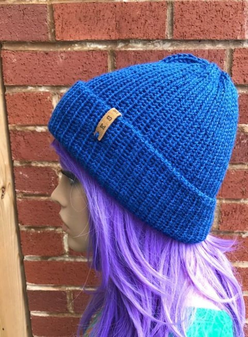 Knit Beanie, Knit Slouch Beanie, Knit Slouchy Hat, Knit Ribbed Beanie, Knit Camping Beanie, Hiking Beanie, Knit Hat, Free Shipping image 3