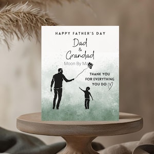 Happy Father's Day Dad and Grandad Card Template - Digital Print - Instant Download - Printable Vatertagskarte - Niedliche Vatertagskarte