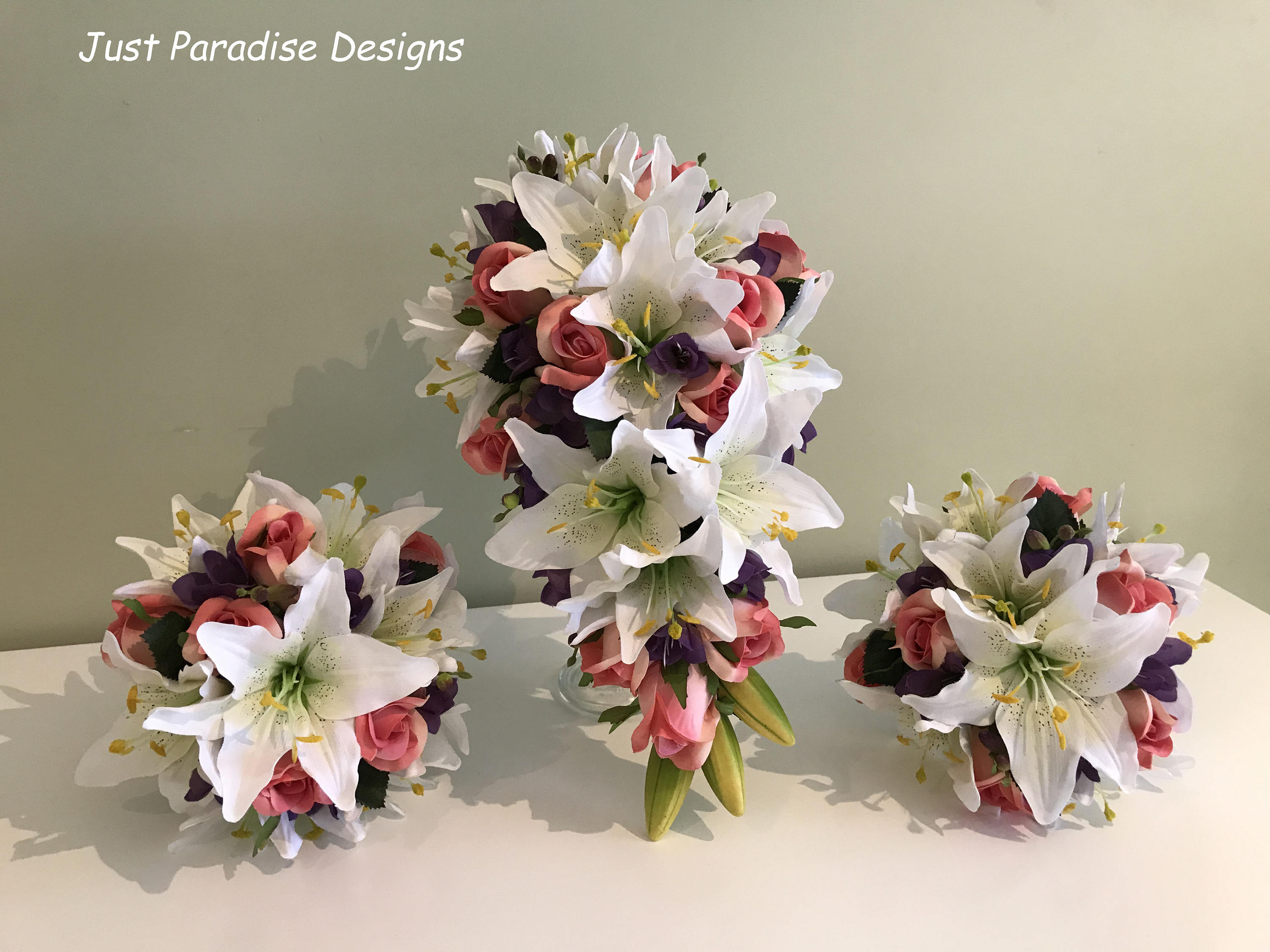 Silk Flower Wedding Bouquets Artificial Flower Bridal Etsy UK