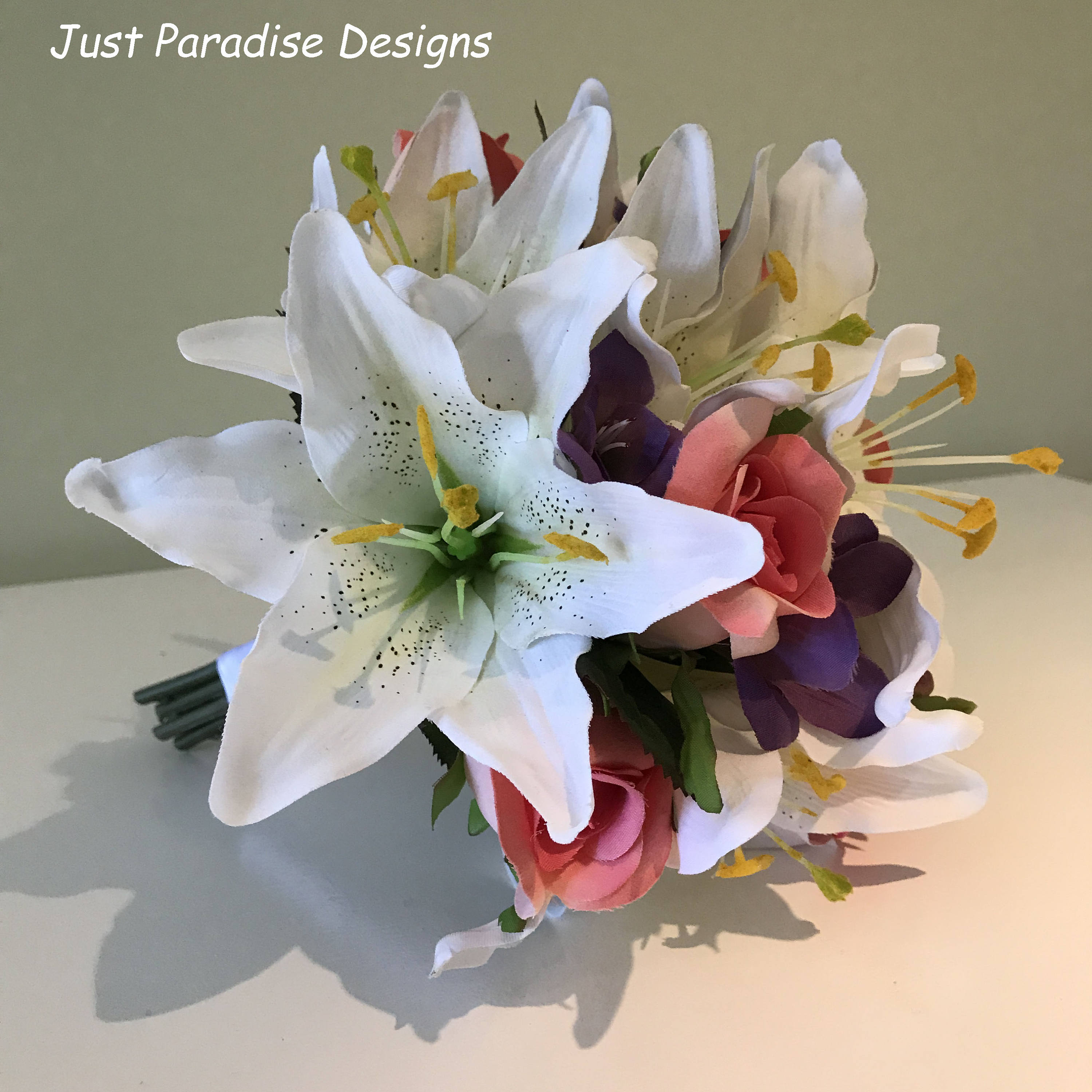 Silk Flower Wedding Bouquets Artificial Flower Bridal Etsy UK