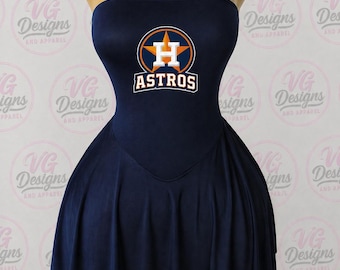 Astros-alterjurk |Marineblauw of oranje| Damesmode| Honkbaloutfit