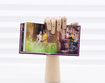 Personalized Mini Photo Album: Eco Leather Layflat Book, Fuji Print