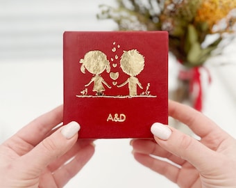 Personalized Mini Photo Album: Eco-Leather Keepsake, Valentine's Gift