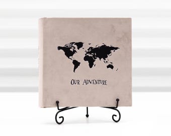 Personalized Velvet Photo Album. Slip-In 200 Pocket Page Family Keepsake