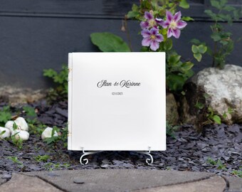 Personalised Wedding Photo Album Set with Parent Albums, Layflat Wedding Photobook, Custom Embossed Album