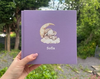 Linen Baby Photo Album: Layflat Fuji Paper, Custom Keepsake