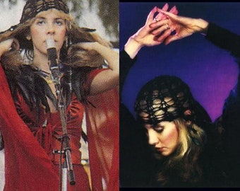 Stevie Nicks Rhiannon fjäderhattreplika - Anpassad färg
