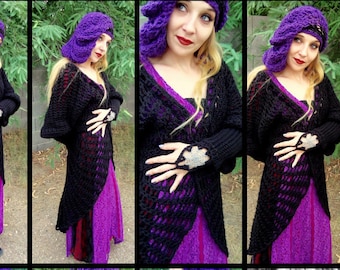 Stevie Nicks Raven Wings Spiderweb Mandala Tunic Vest and Gauntlets 3 Crochet PATTERNS